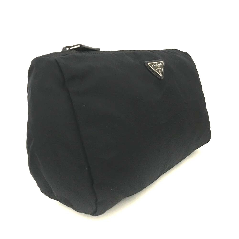 Prada Logo Plate Nylon Cosmetic Pouch #192739P86 - Picture 2 of 8